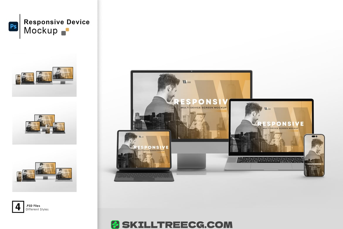 Clean Multi Device Mockup（934467）-技能树